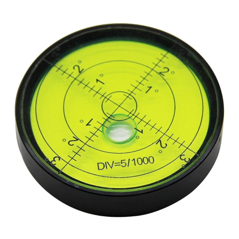 60mm/2.36" Bullseye Level Aluminium Case Round Bubble Level Precision Round Bullseye Bubble Level Bullseye Spirit Bubble: Black green 