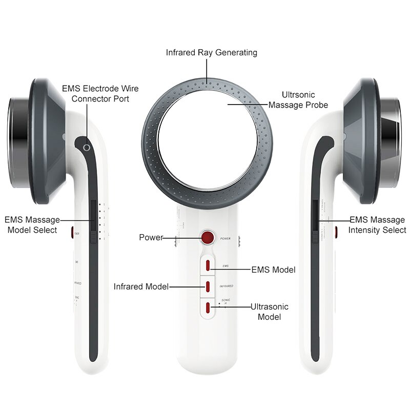 Echografie Cavitatie Ems Lichaam Vermagering Stimulator Gewichtsverlies Anti Cellulite Fat Burner Galvanische Infrarood Ultrasone Golf Therapie