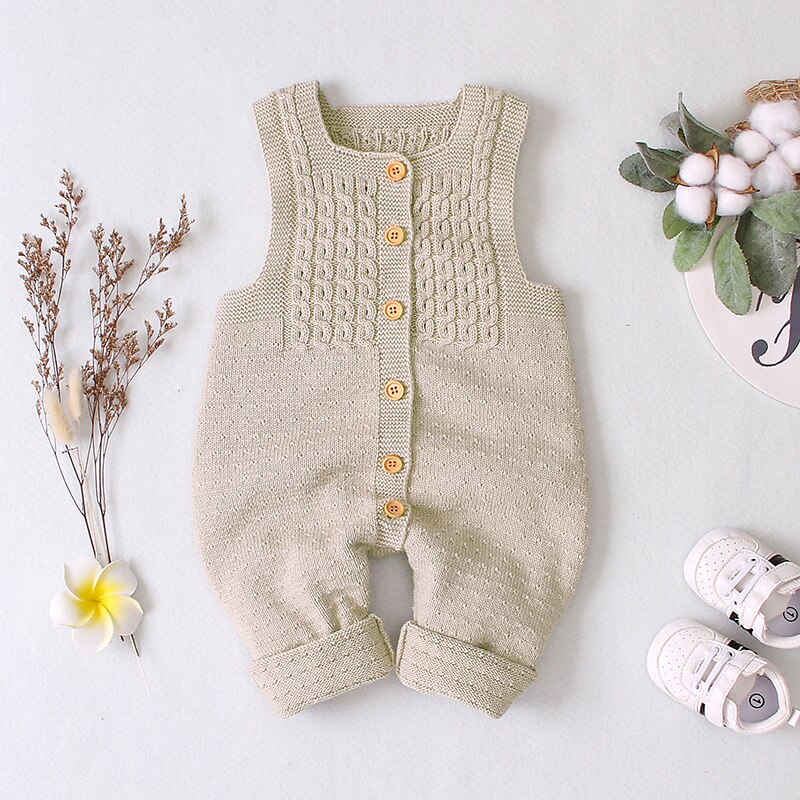 0-24M Pasgeboren Kind Baby Jongen Meisje Gebreide Romper Herfst Winter Warme Gebreide Trui Jumpsuit Leuke Zoete Knitwear Geboren Outfit: B / 12m