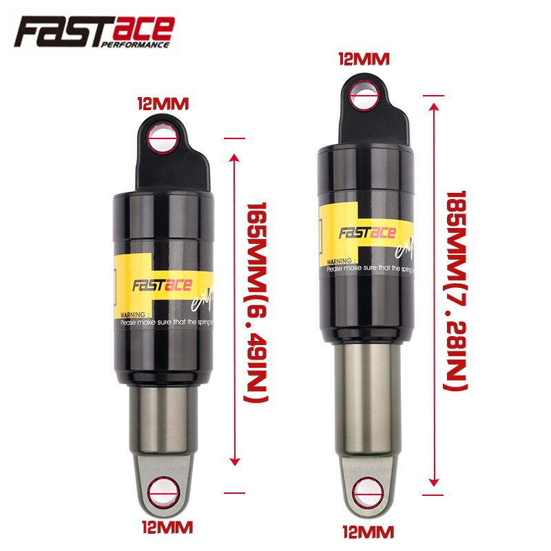 FASTACE – amortisseur arrière vtt, 125/150/165/175/185mm, 550lbs, ressort d&#39;huile de Suspension, pour Scooter, vélo électrique, vélo de neige