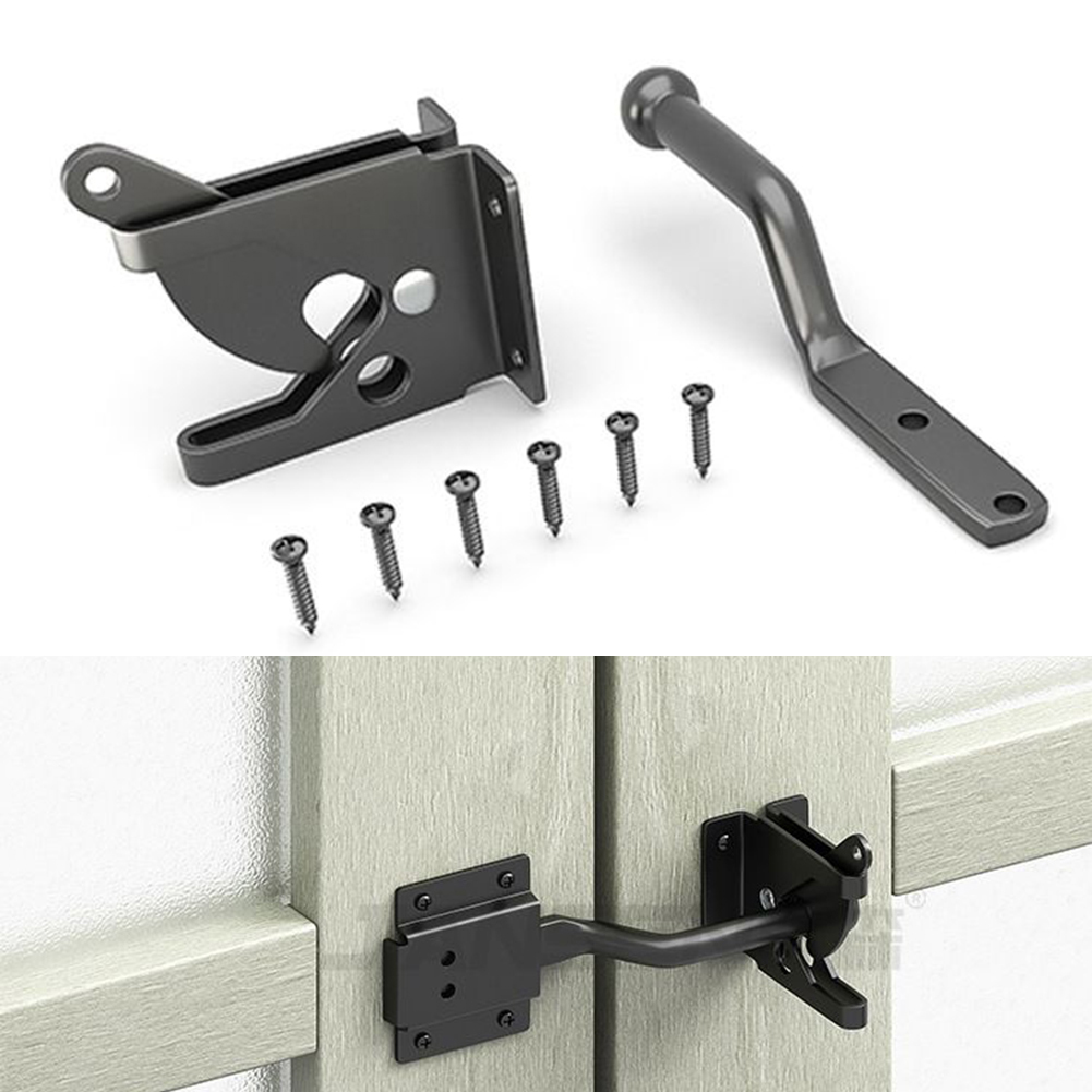 Loquet de porte automatique avec boulon, pour pâturage, clôture de jardin, porte de ferme, en acier au carbone, loquet automatique, matériel de jardin