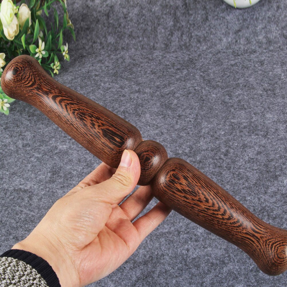 2Pcs Household Tai Chi Stick Wooden Kungfu Training Stick Tai Chi Ruler Kungfu Exercise Stick