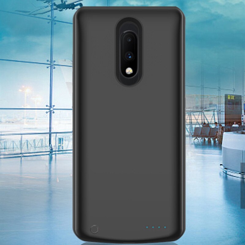 Siliconen Acculader Gevallen Voor Oneplus 7 Pro Batterij Case 6500Mah Draagbare Power Bank Externe Batterij Opladen Cover Case