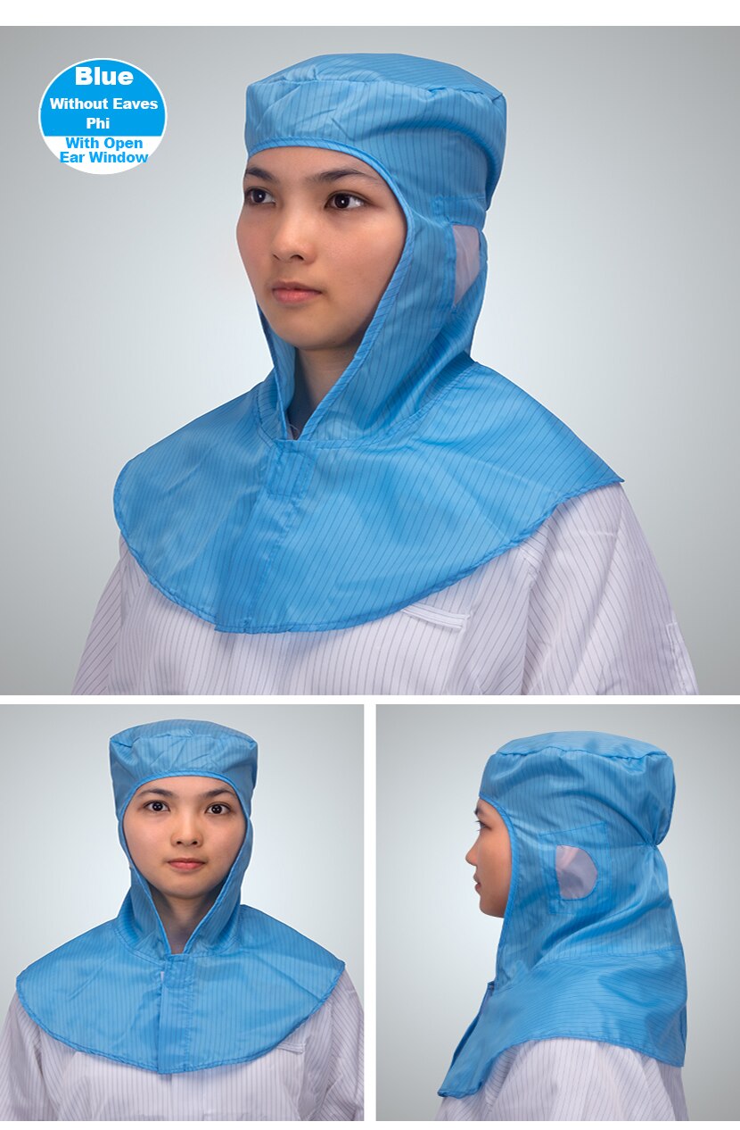 The Factory Sells Safety Helmet Antistatic Hat Cap German Antistatic Cape Dustproof Casco Helmet Safety Hat Wide Brimmed Hat: Blue Eaves Cape Hat