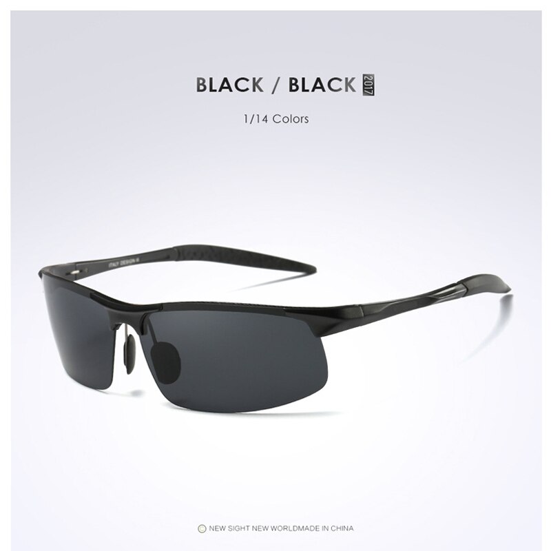 Aluminium Mannen Gepolariseerde Zonnebril Mannelijke Spiegel Rijden zonnebril Mannen gafas retro de sol masculino: JY8177 C1