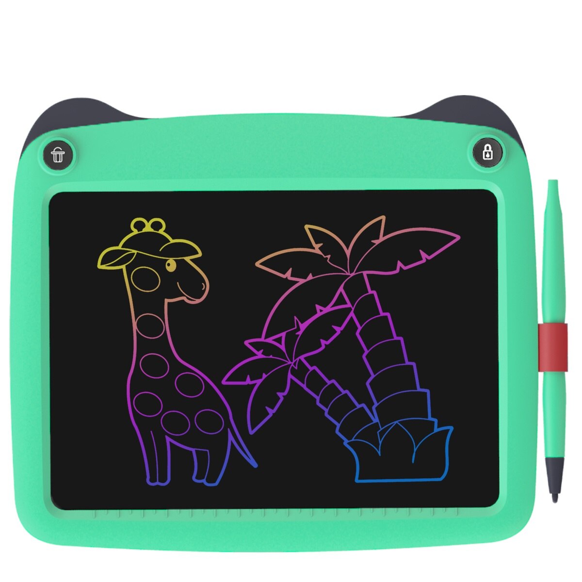 Enotepad LCD Writing Tablet - 9-Inch Digital Drawing Board - Rechargeable Message Board with Stylus Pen: EP019C-GREEN