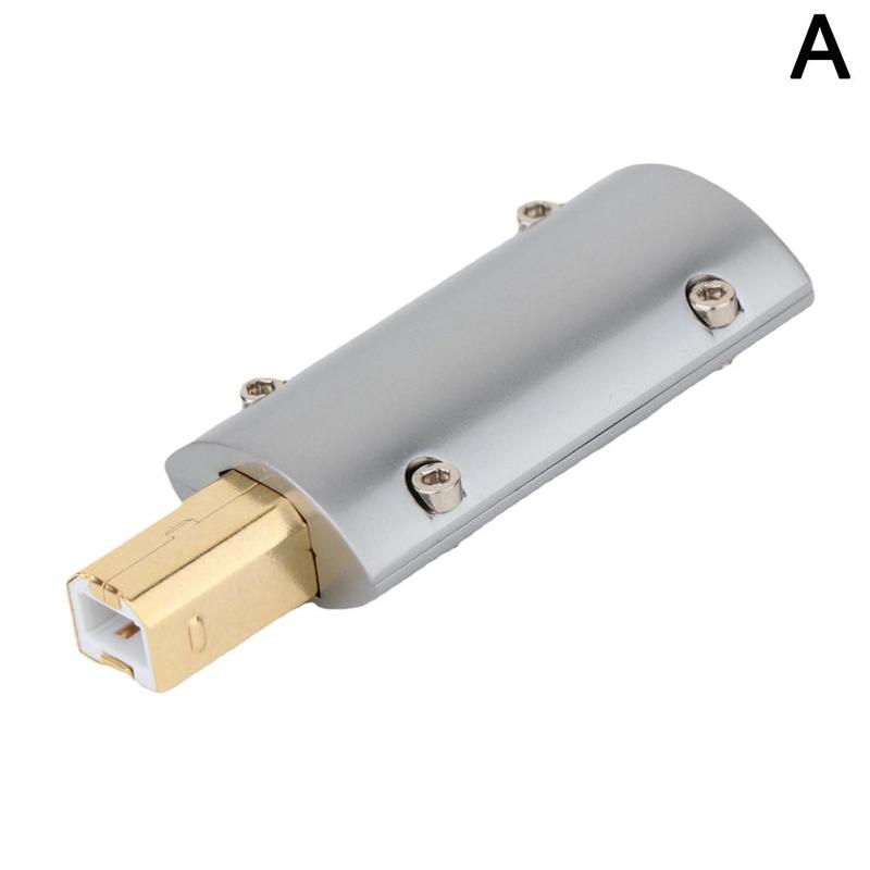 HI-END 24K Gold Plated USB2.0 USB Plug Decoder Cable HiFi USB DIY Bronze Cover Connector A-type male 2.0 terminal B-type Port: A