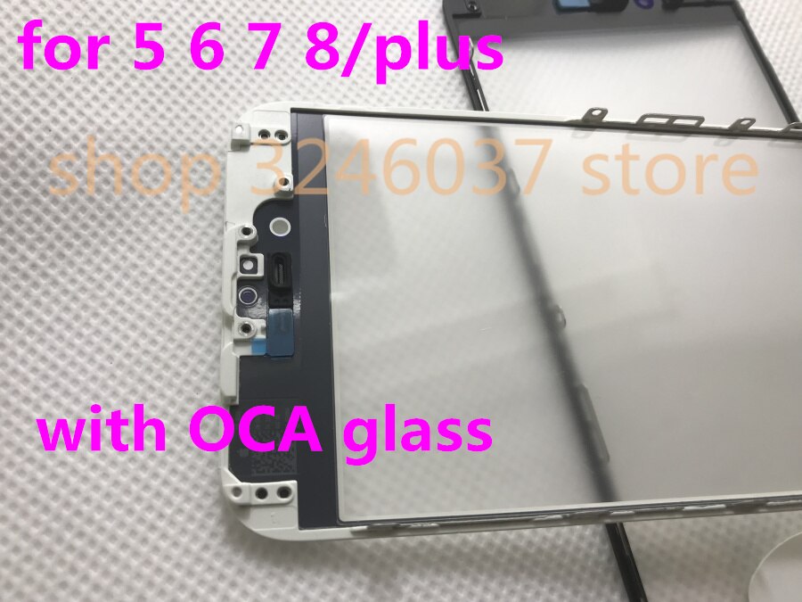 Original Kaltpressung LCD Vordere Glas Lünette Rahmen OCA Film Montage Für iPhone 7 7G plus 8 8plus plus 5 5s 5c Renovieren