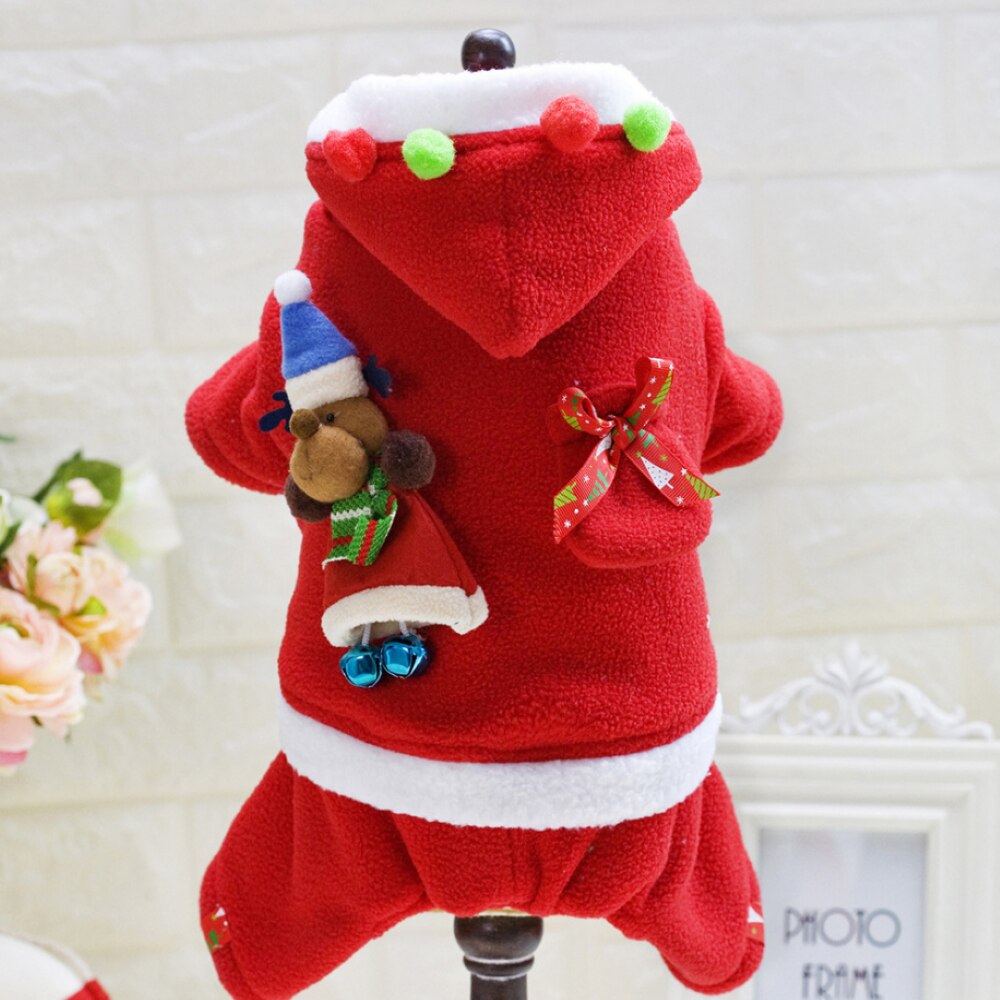 Kerstkleding voor huisdieren, honden, katten, puppy's, hoodies, jassen, wintertrui, hondenoutfits, jassen, kleding voor huisdieren met vier poten, kerstmanpak