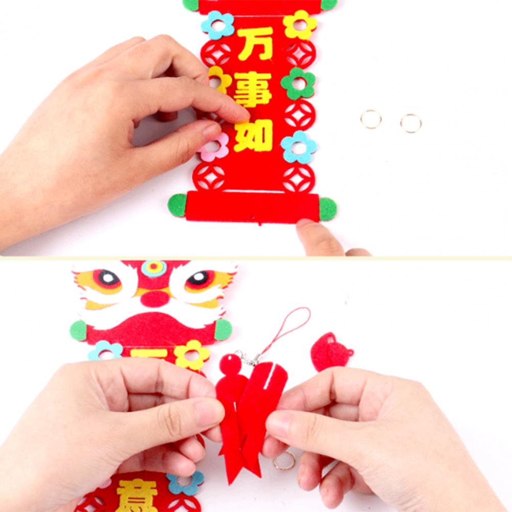 Chinese Style Non-woven Kids Handmade Crafts Chinese DIY Chinese Year Decoration Pendant Kit Home Decor Office Decor
