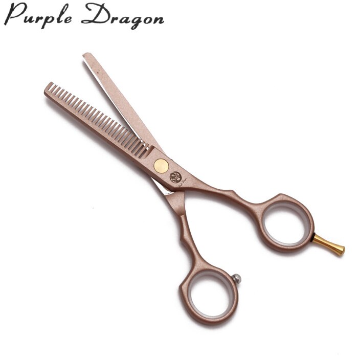 Z1104 5.5" 16cm JP Purple Dragon Rose Gold Scissors For Hairdresser Cutting Shears Thinning Scissors Hair Scissors: Z1104 Jin T 5.5N