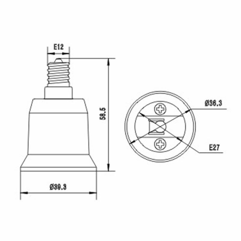 E12 om E27 Adapter E12 om E26 Lamp Holder Converter Base Socket Adapter LED Lamp Te Verlengen Plug