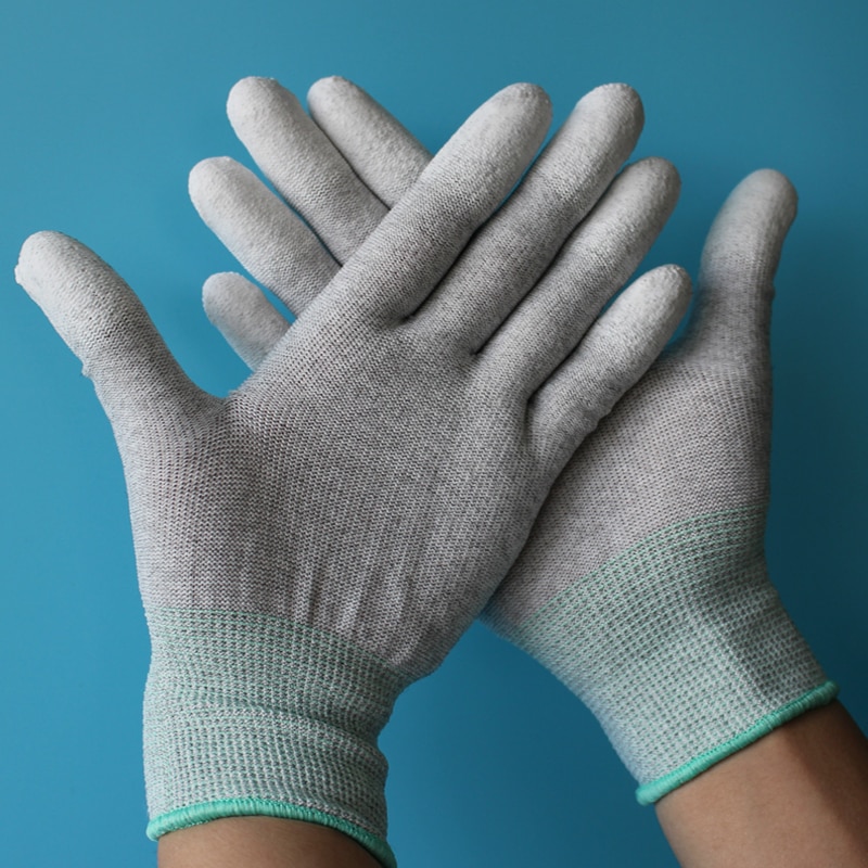 5 Paar/zak Anti Statische Handschoen Pc Computer Esd Veilig Universele Werkhandschoenen Elektronische Anti Skid Voor Vinger Bescherming