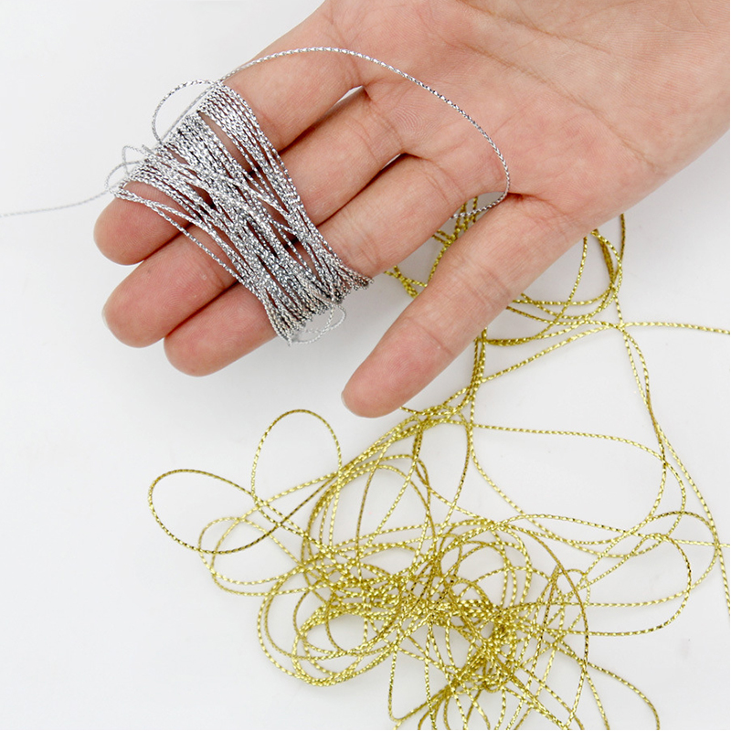 20M 1Mm Red Gold Cord Thread String Ribbon Line For Trademark Jewelry Bracelet Twine Tag Tassel Making Wedding Crafts