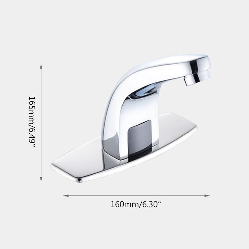 1 Set Infrared Sensor Faucet Automatic Touchless Sink Sensor Faucets Inductive Water Tap Kitchen Bathroom Deck Mounted Taps G8TB