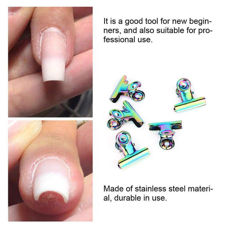 18pcs Nail Extension Clip Stainless Steel Pinching Fixing Clamp Paper Clips Multi Function Extension Manicure Tool set