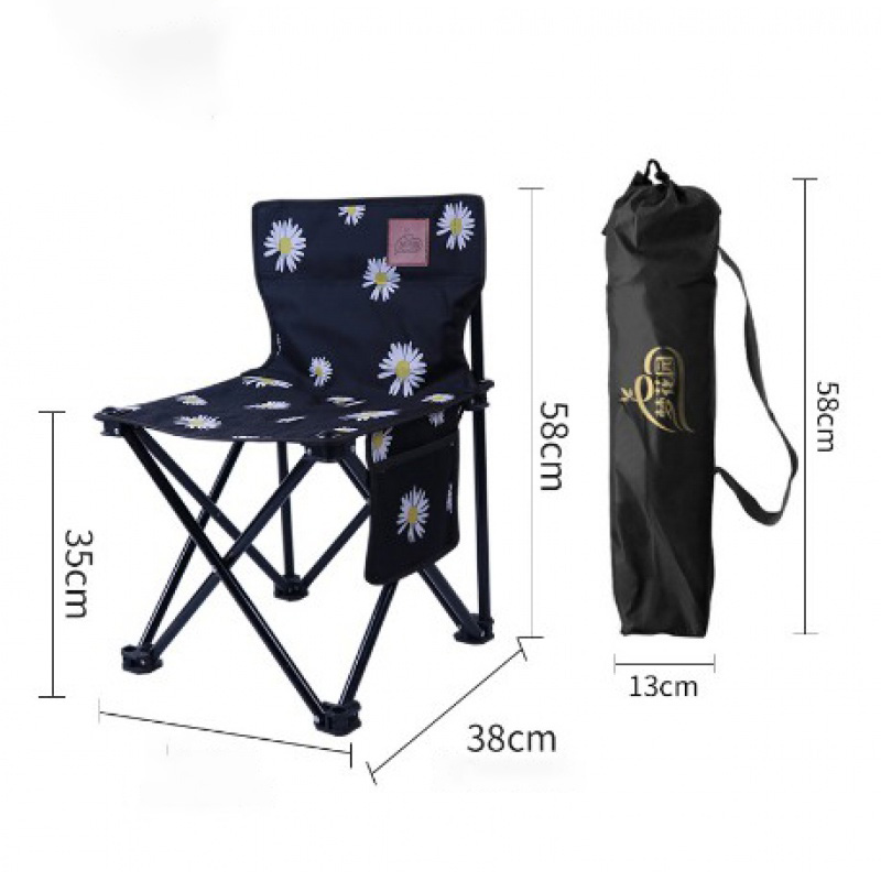 Small Camping Chair Beach Compact Outdoor Side Pocket Fishing Camping Furniture Cadeira Dobravel Multifunctional Chair JD50YZ