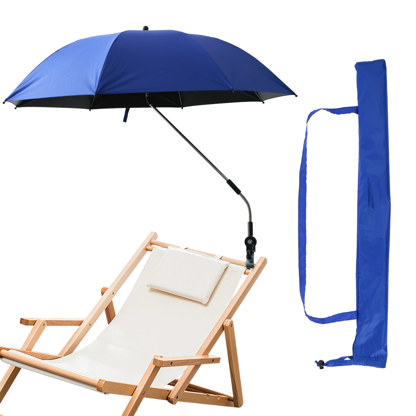 Paraguas para acampar y playa, sombrilla Anti-Uv, sombrilla para playa al aire libre, Clip de protección, equipo para sombrilla, lluvia con silla