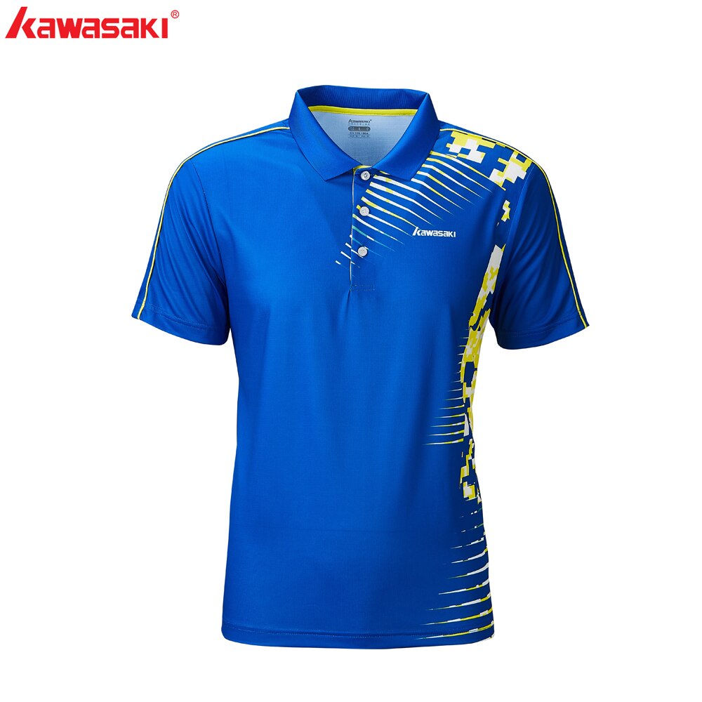 Kawasaki Sportswear 100% Polyester Badminton Sports Men Shirt Breathable Sweat Short T-shirts ST-R1202 ST-R1203