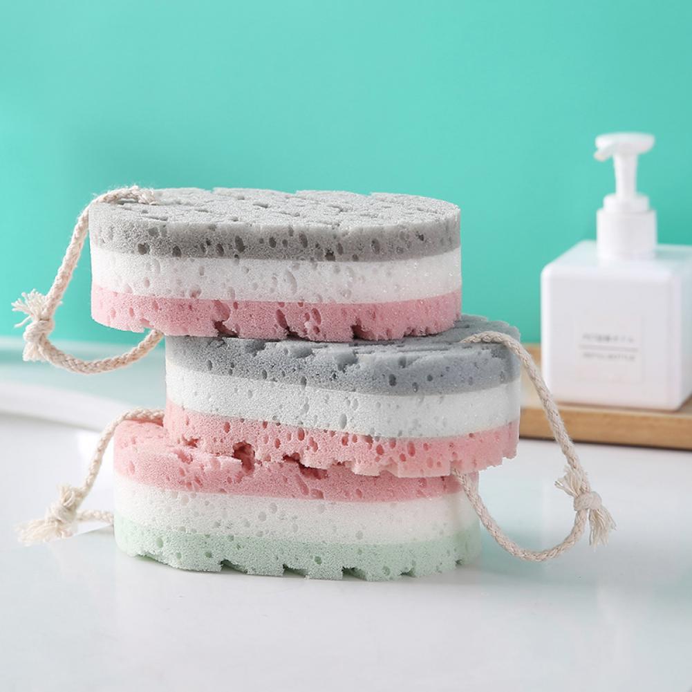 Scrub Sponges Water Absorption Quick Dry Deep Cleaning 3 Colors Cleaning Loofahs Sponge for Home Bathroom Products