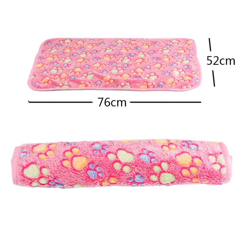 76x52cm piękne zwierzę małe duże ciepłe łapa drukuj placki szczeniak Kot polarny miękki koc łóżka mata #80172