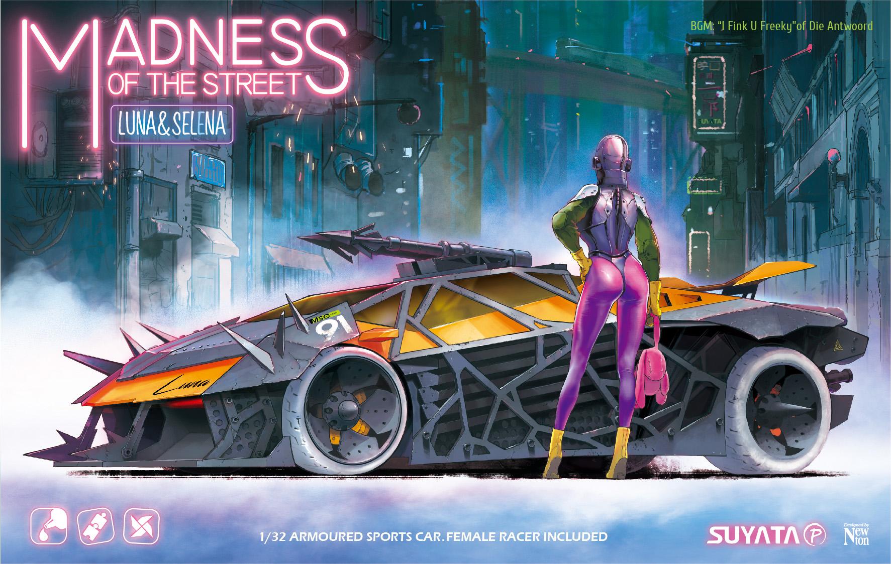 Suyata MS-001 1/32 MADNESS OF THE STREET - LUNA &amp; SELENA Car model