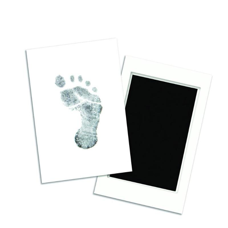 Baby Care Niet Giftig Baby Handafdruk Footprint Opdruk Kit Baby Souvenirs Casting Pasgeboren Voetafdruk Stempelkussen Baby Klei Speelgoed: Black