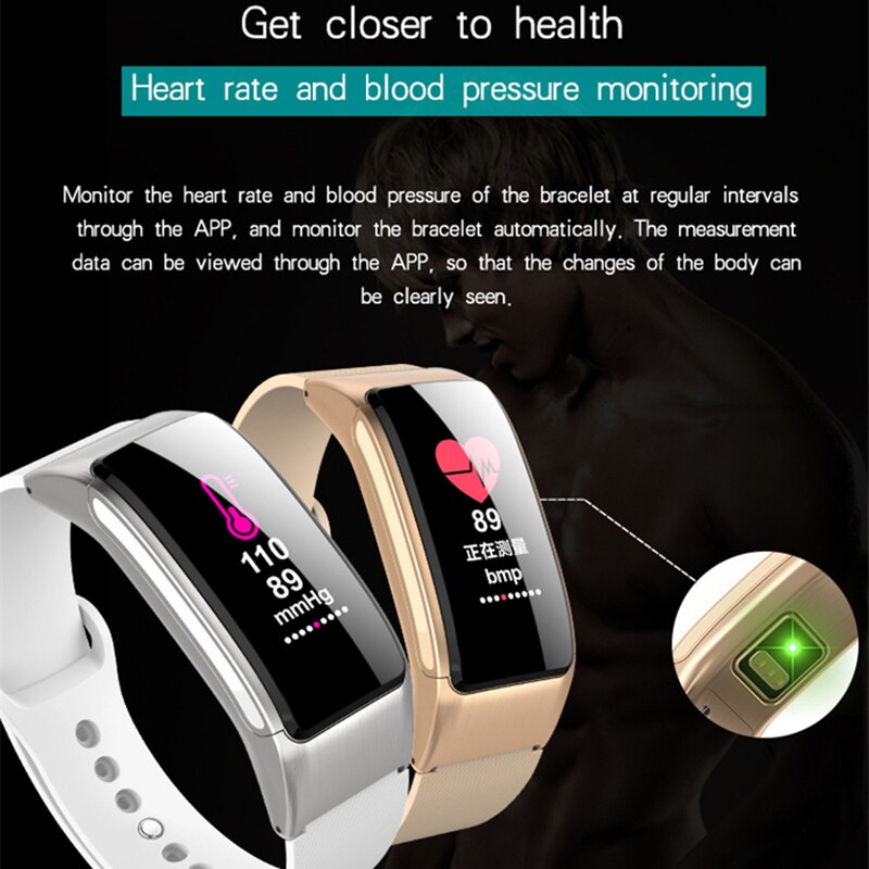B31 Smart Talk Armband Band Armband Fitness Tracker Heart Rate Monitor Bluetooth Kopfhörer Smart Band Für IOS Android