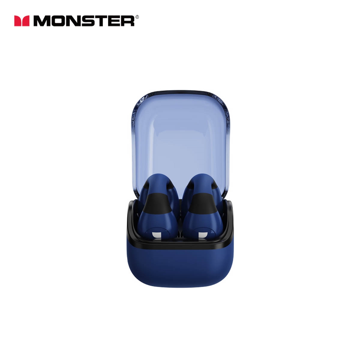 Monster XKT29 Wireless Bluetooth 5.4 Earphones Ear Clip Earbuds HiFi Music Touch Headphones Gaming Noise Reduction With Mic: Blue