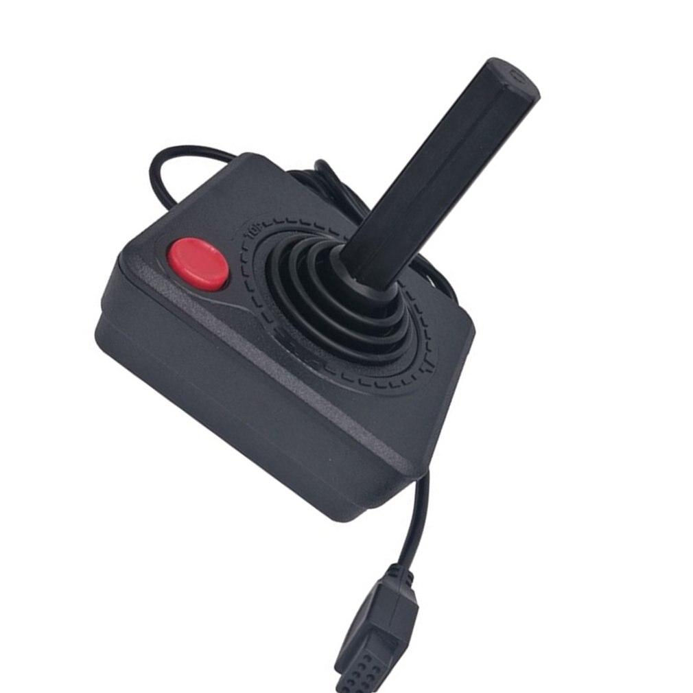 Atualizado 1.5m gaming joystick controlador para atari 2600 jogo rocker com alavanca de 4 vias e único botão de ação retro gamepad