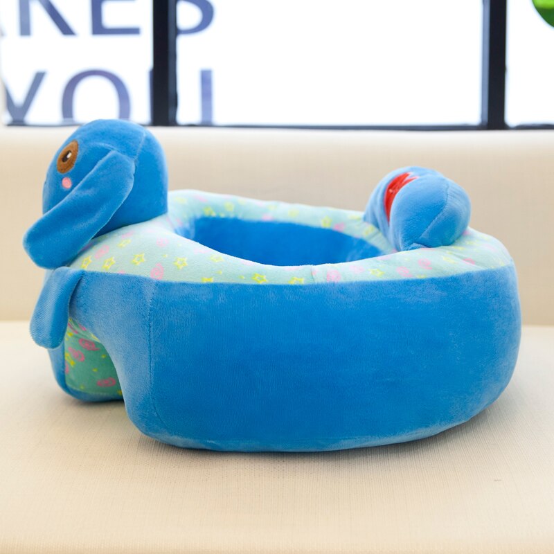 Silla para aprender a sentarse, cojín cómodo de viaje, alfombrilla para asiento de coche, dibujos animados de animales, sofá de soporte para bebé