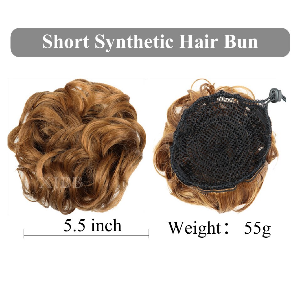 XJBB sznurek krótki syntetyczny przyrząd robić koka z włosów elastyczna gumka Chignon kręstożek kok peruka treska dla kobiet
