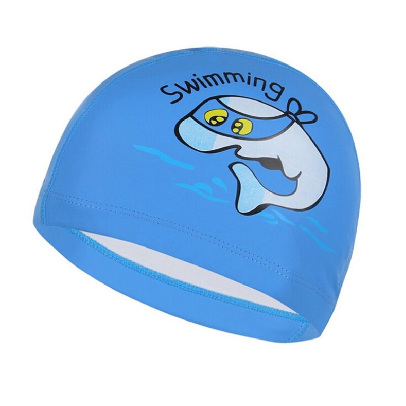 Casquette de piscine pour enfants, chapeau de protection en forme de dauphin, bouchon d&#39;oreille, étanche, pour garçons et filles, accessoire de plongée