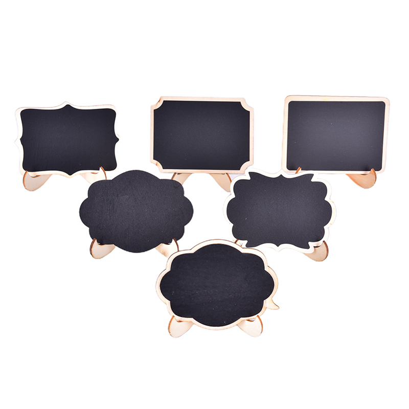 Mini pizarra de madera para mensajes, soporte pequeño para tablón de anuncios, , 6 estilos