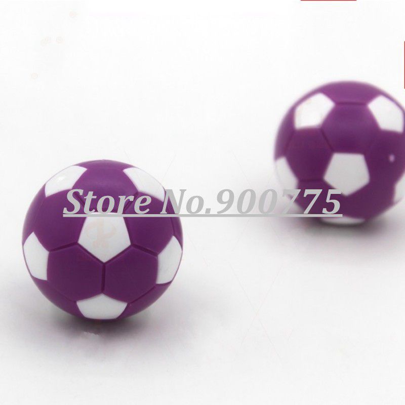 Bordfodbold bolde 8 stk 24g/ stk fodbold bordspil fussball indendørs spil lilla+hvid