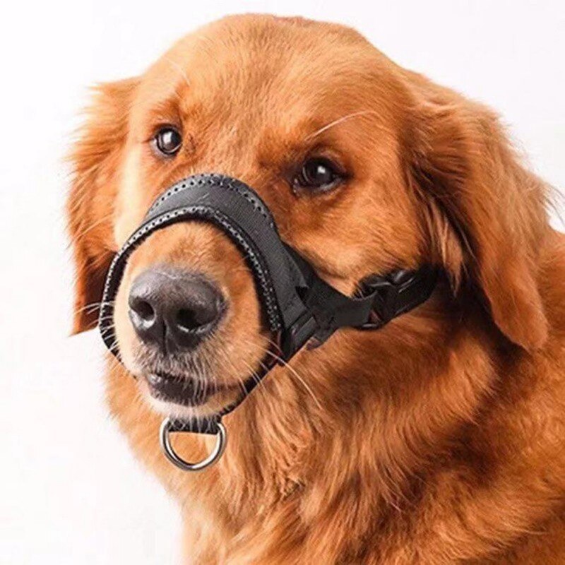 Bozal de nailon para perros pequeños, medianos y grandes, lazo ajustable transpirable con bozal de boca, evita morder y ladrar, Universal