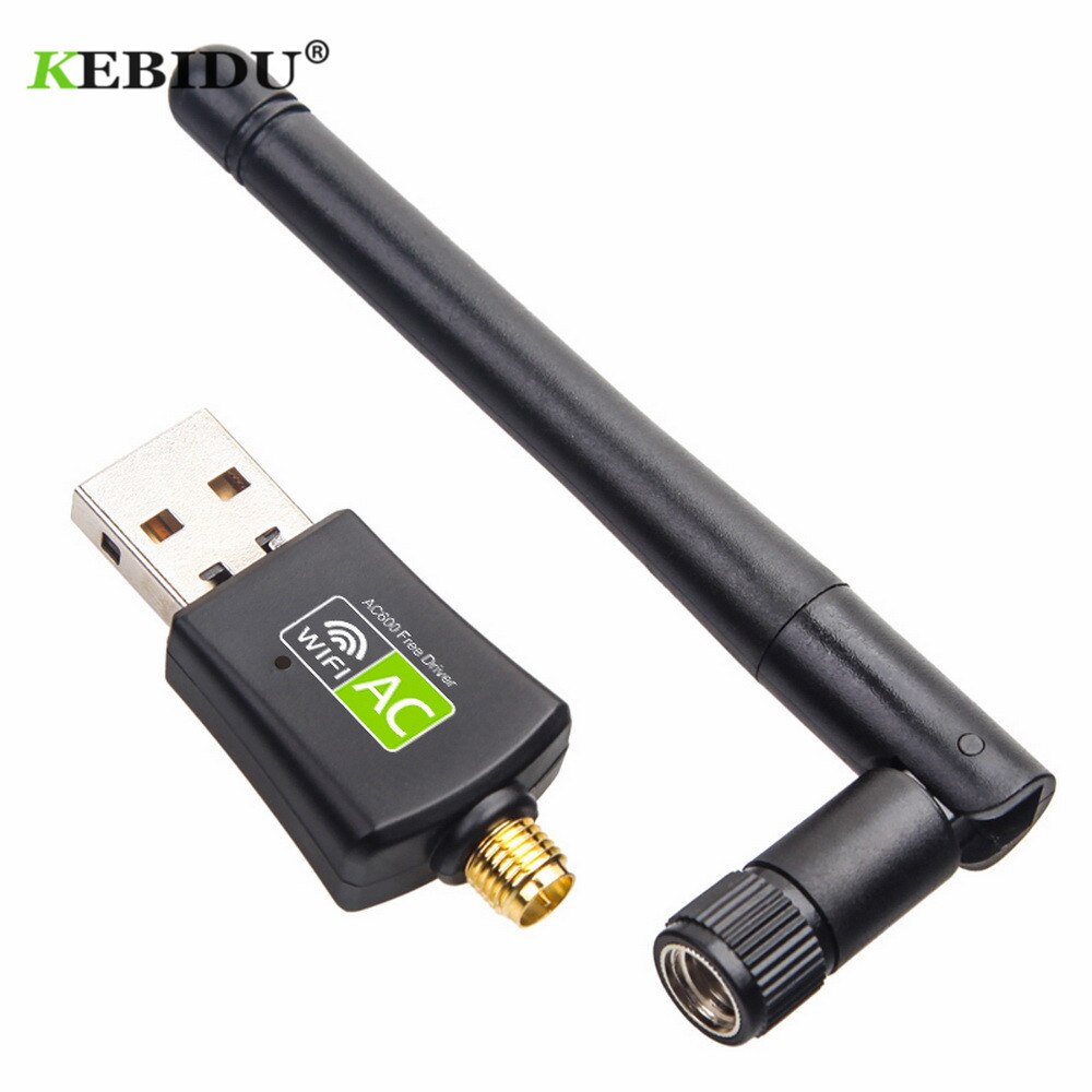 Kebidu autista libero 600Mbps 5/2. 4Ghz Schede di Rete Wifi Adattatore USB doppio gruppo musicale antenna LAN Dongle Wifi per vincita 7 8 10 RTL8811AU: Default Title