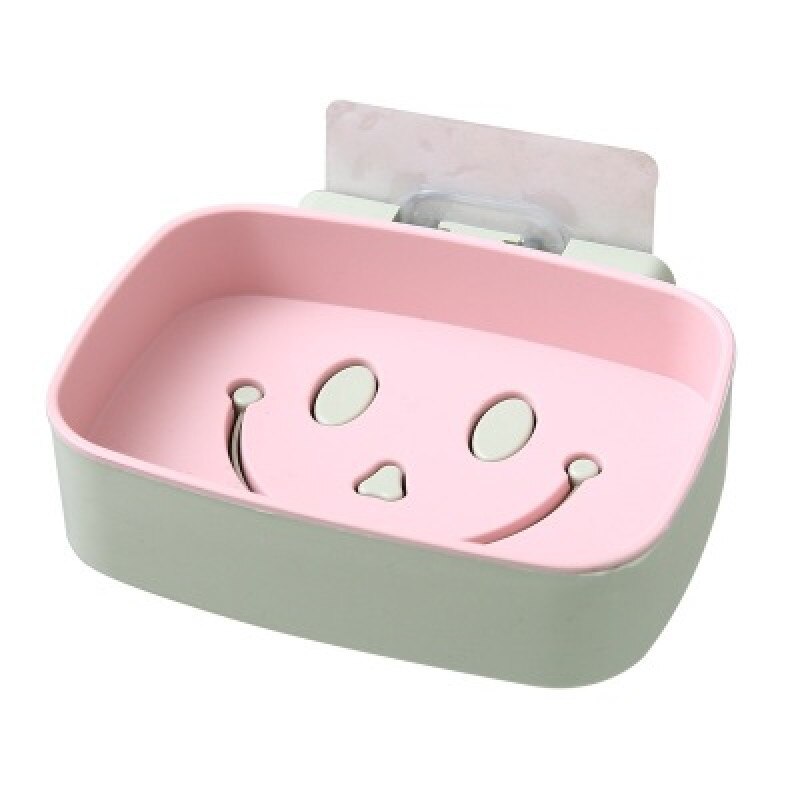 Smile shape soap holder no nail soap box Toilet shower tray draining rack bathroom gadgets soap dish bathroom soap rack: Default Title