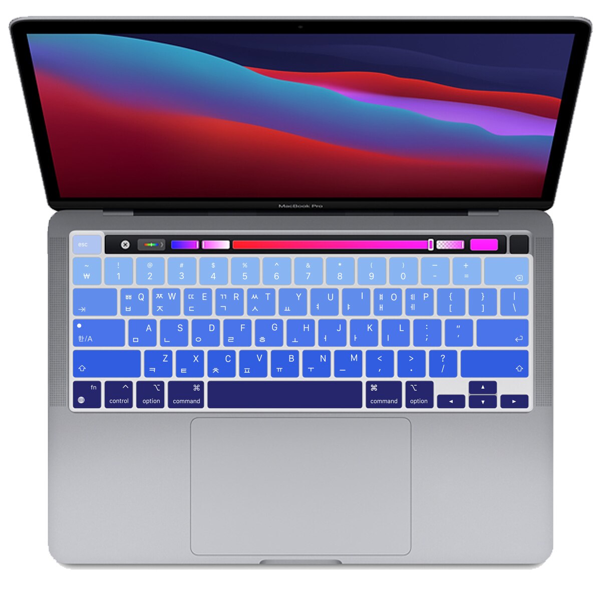 SDYIGOE – housse de clavier coréen pour MacBook Pro13 pouces M1 Pro16 avec barre tactile, Film de protection