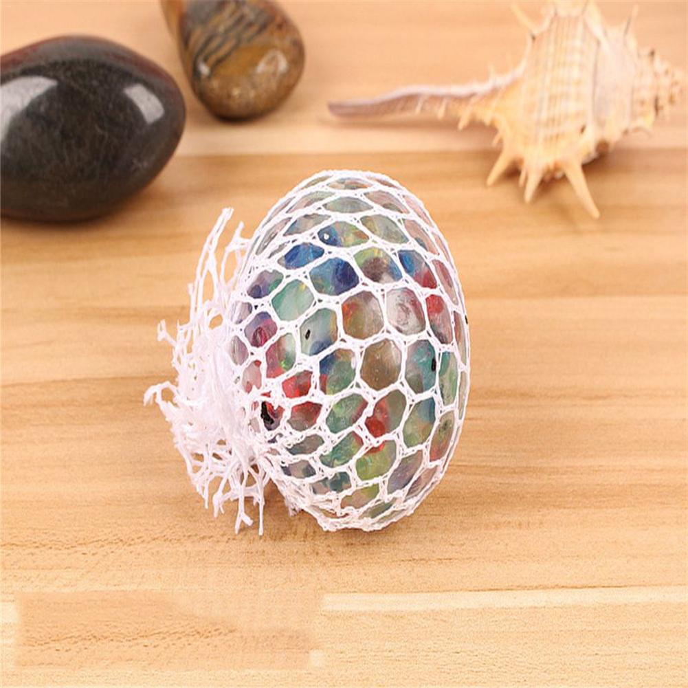 Flash Glowing Squishy Mesh Grape Ball Autism Squeeze Anti Stress Reliever Toys