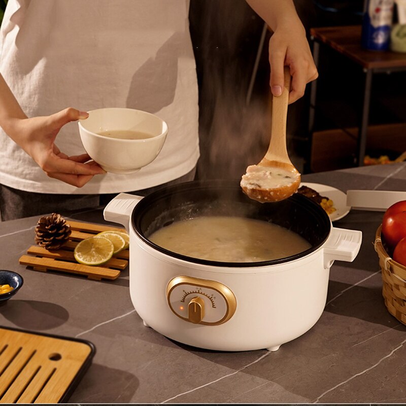 3L Electric Cooker Multifunction Pot 1000W Non Stick for Noodle Soup Pot