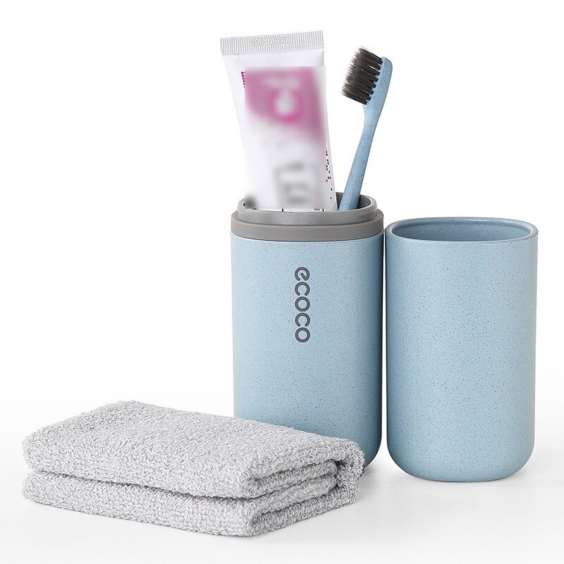 Zahnbürste Reise Bürsten Tasse Kreative Zahnbürste Kasten Nette Mund Waschen Tasse Schlecht Kunststoff Zahnbürste Tasse Toiletrie: allmächtig Blau