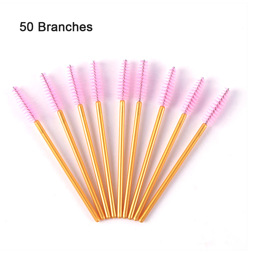 1 PC/10 PCS/50 STUKS Wegwerp Eyelash Mini Brush Mascara Applicator Wand Make-Up Kwasten Ogen Lip Cosmetica borstels: 17(50PCS)