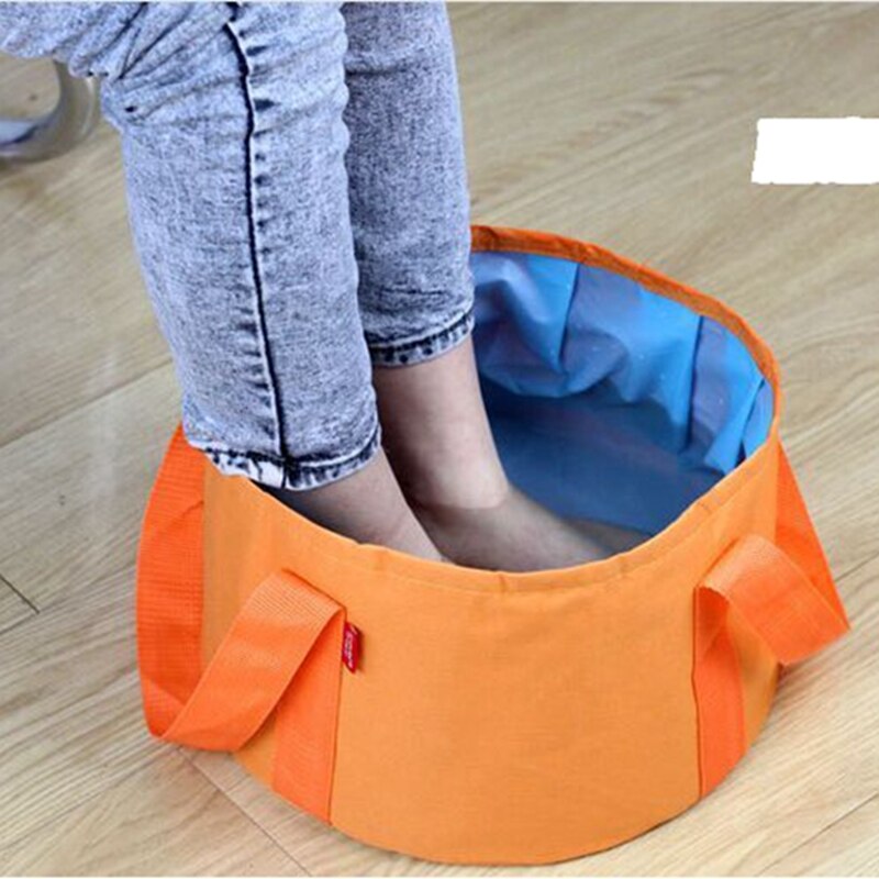 Lavabo de camping plegable portátil de viaje al aire libre, cuenco de cubo, bolsa de lavamanos, cubo de agua 15L