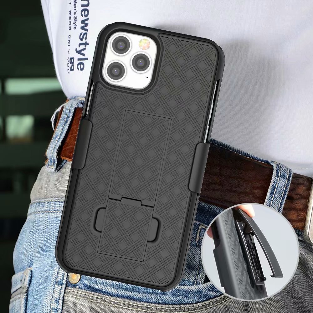 Belt Clip Holster Kickstand Back Cover for Iphone 12 Pro Max Mini 11 6 7 8 Plus Xs X Xr Full Protection Phone Case Coque