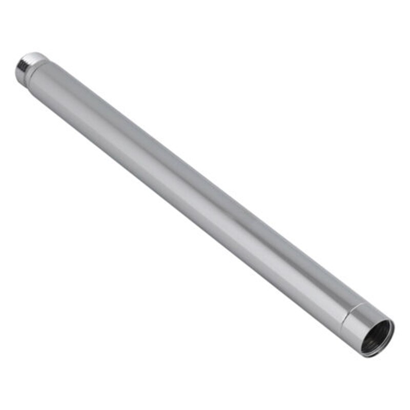 10&quot; Stainless Steel Handheld Shower Head Extension for Home Bathroom Hardware Straight Pipe Extra Arm Tubes