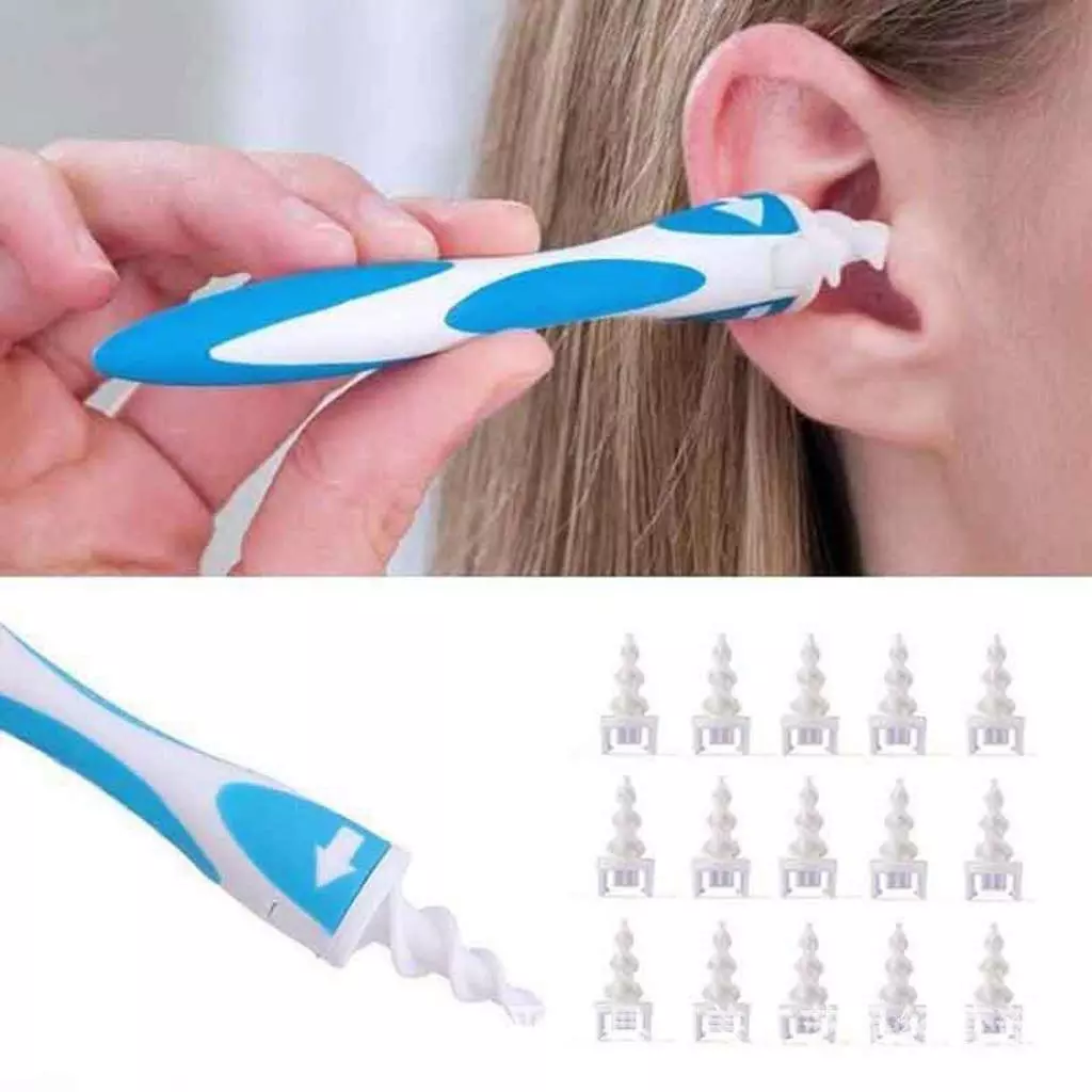 Oor Schoner Zachte Spiraal Wattenstaafje Tool Set Keuze Q-Grips + 16Pcs Ear Wax Removal Tool Geur remover Oorreiniger Sticks