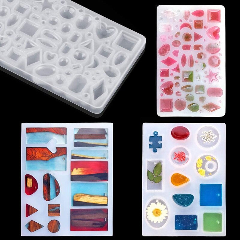 186 Pieces Silicone Resin Casting Molds Starter Kit , Alphabet Number Silicone Mold and Tools Set for Resin Jewelry