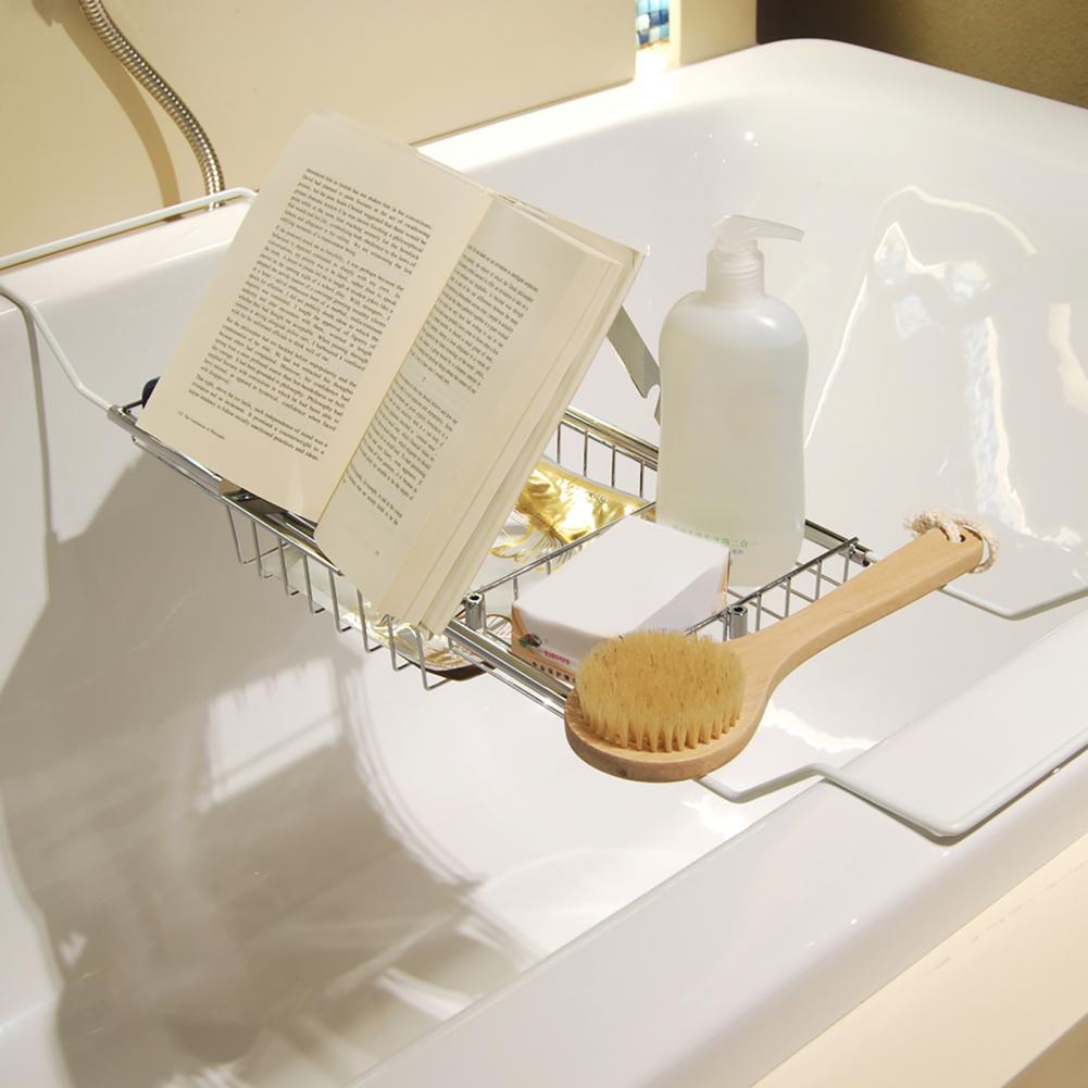 Useful Bath Caddy Tray Simplicity Eco-friendly Bath Basin Rack Self Draining Bath Caddy Tray for Bath Bathtub Tray