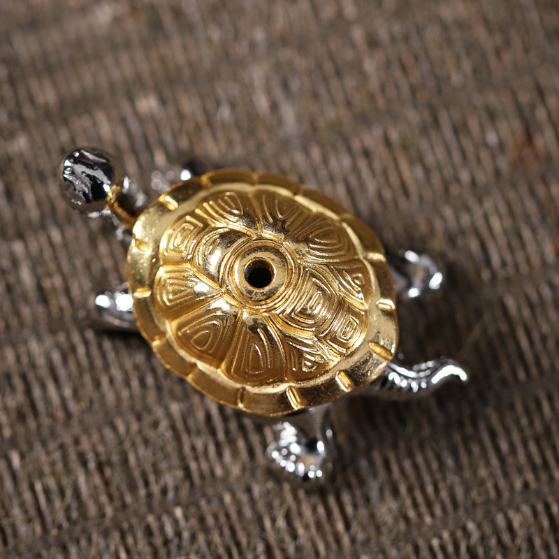 Encensoir Portable en forme de tortue, 1 pièce, support de brûleur, support en bois de santal, décoration de salon de thé, de bureau et de maison